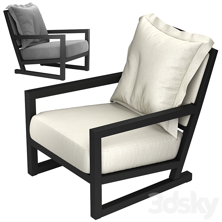 CLIO Armchair By Maxalto Antonio Citterio 3DS Max Model - thumbnail 2