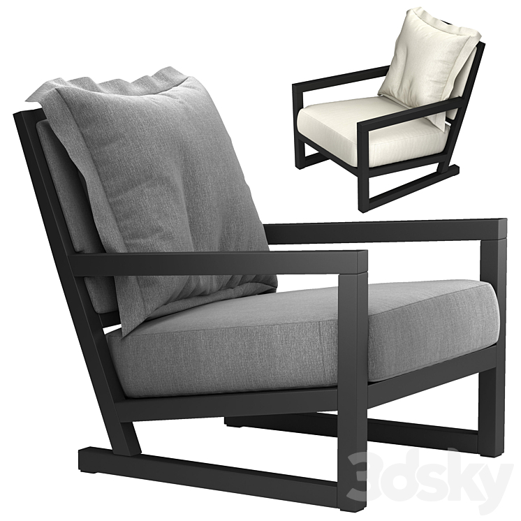 CLIO Armchair By Maxalto Antonio Citterio 3DS Max Model - thumbnail 3