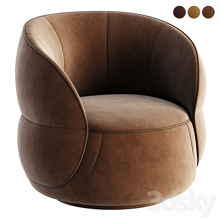 Clip Armchair Ditre Italia 3DS Max Model - thumbnail 1