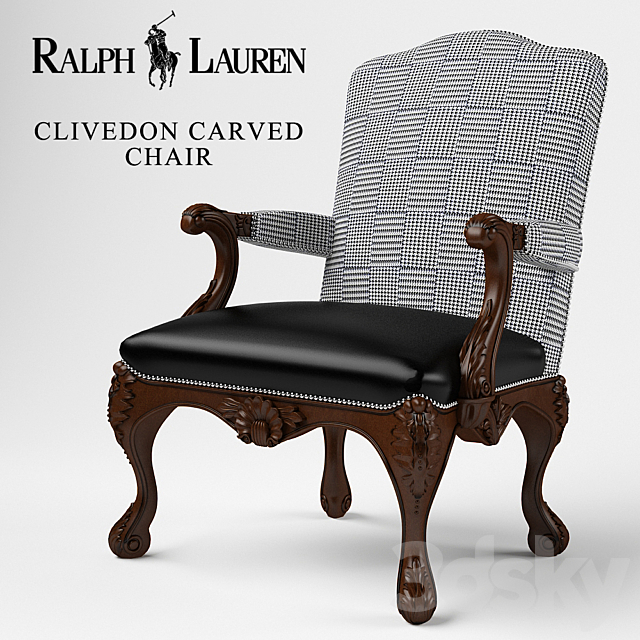 CLIVEDON CARVED CHAIR 112-03 3ds Max - thumbnail 1