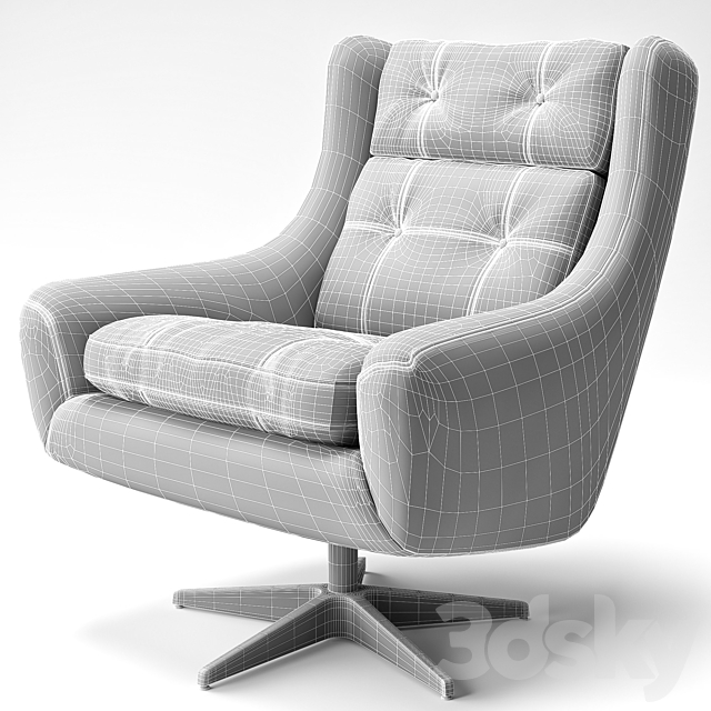 Club Chair 3ds Max - thumbnail 3