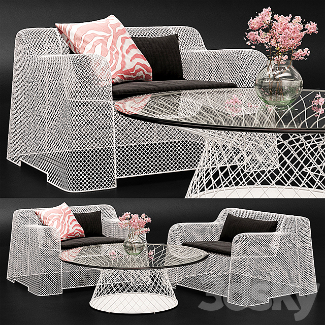 Coalesse Ivy Chair & Emu Table 3ds Max - thumbnail 1