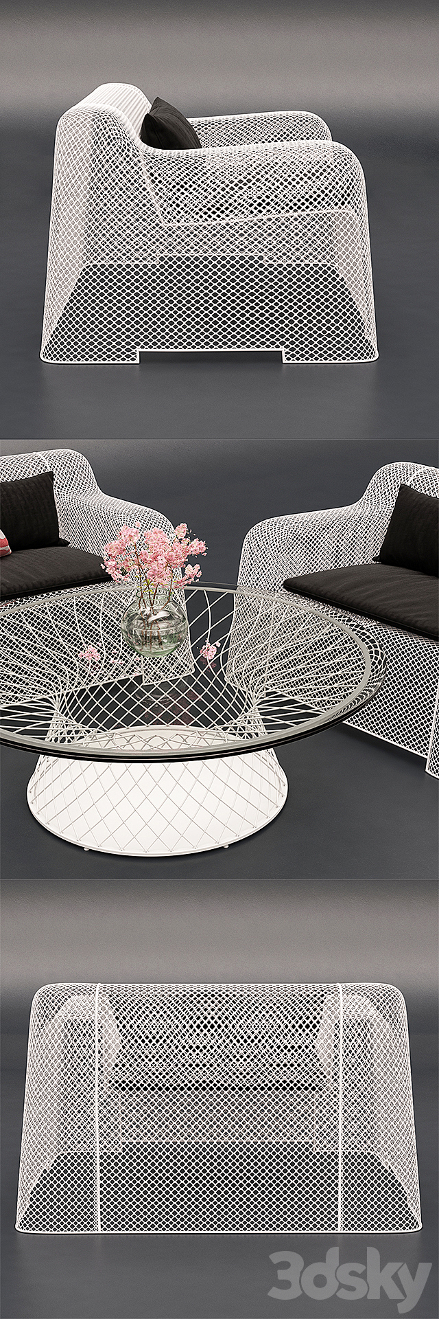 Coalesse Ivy Chair & Emu Table 3ds Max - thumbnail 2