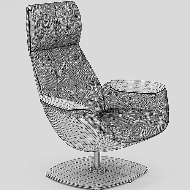 Coalesse Massaud Lounge Chair and Ottoman 5 colors 3ds Max - thumbnail 3