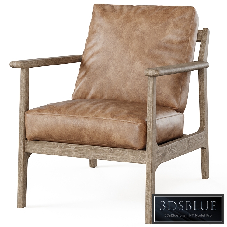 Cody Leather Armchair by pottery barn 3DS Max - thumbnail 3