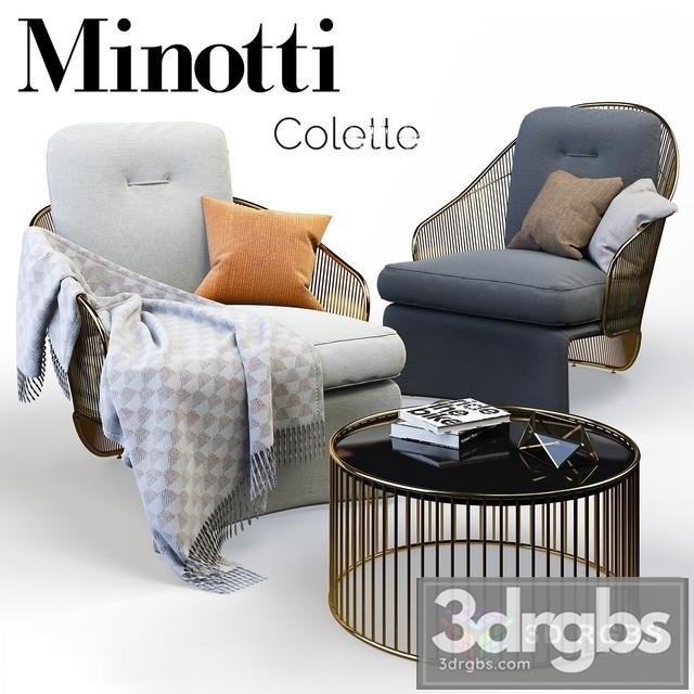 Colette Armchair 3dsmax Download - thumbnail 1