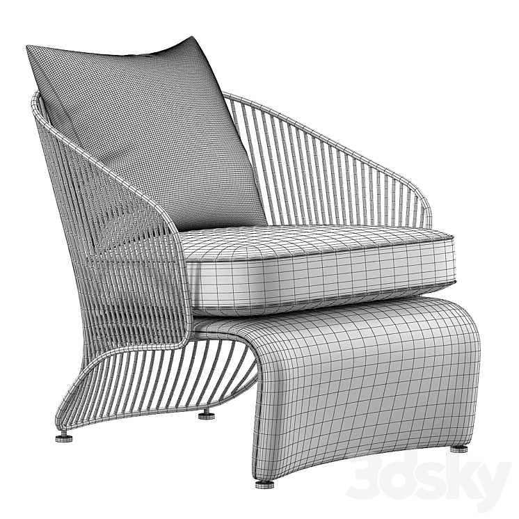 COLETTE ARMCHAIR – Poltrone Minotti 3DS Max - thumbnail 2