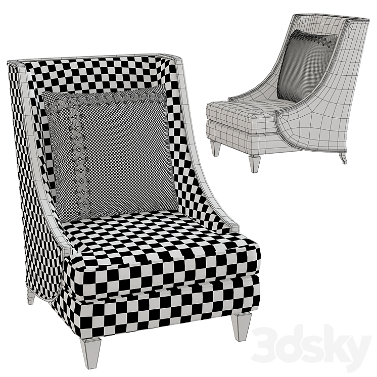 Colleen walker armchair 3DS Max Model - thumbnail 2