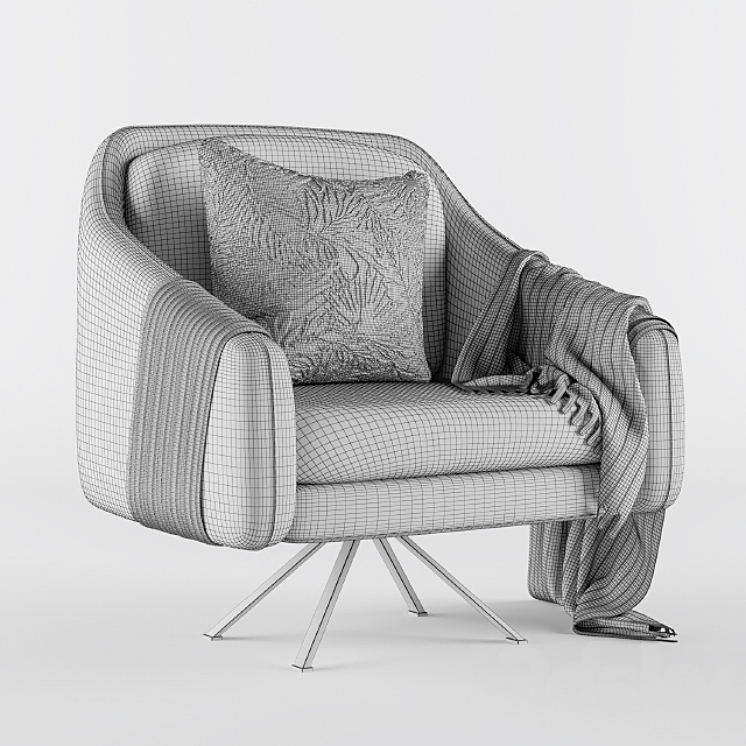 Comfort armchair 3DS Max - thumbnail 2