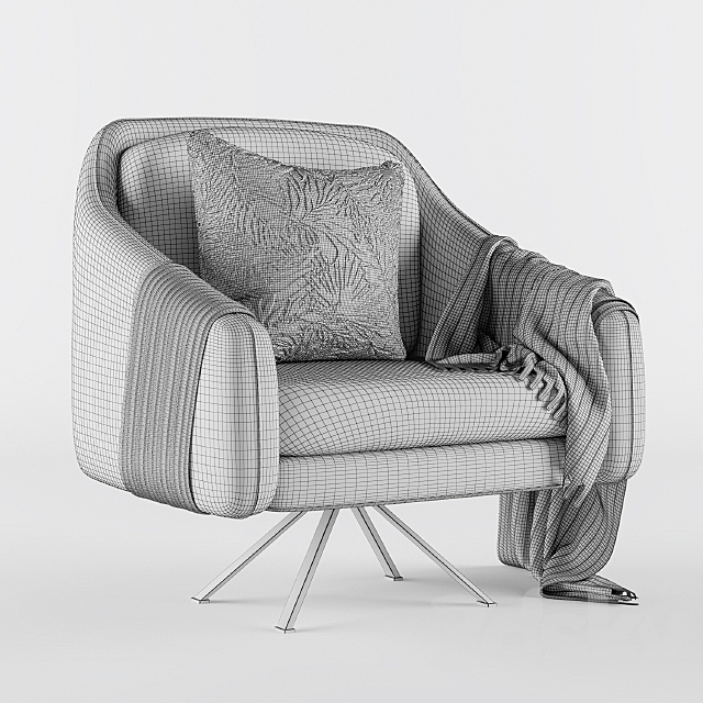 Comfort armchair 3DSMax File - thumbnail 2