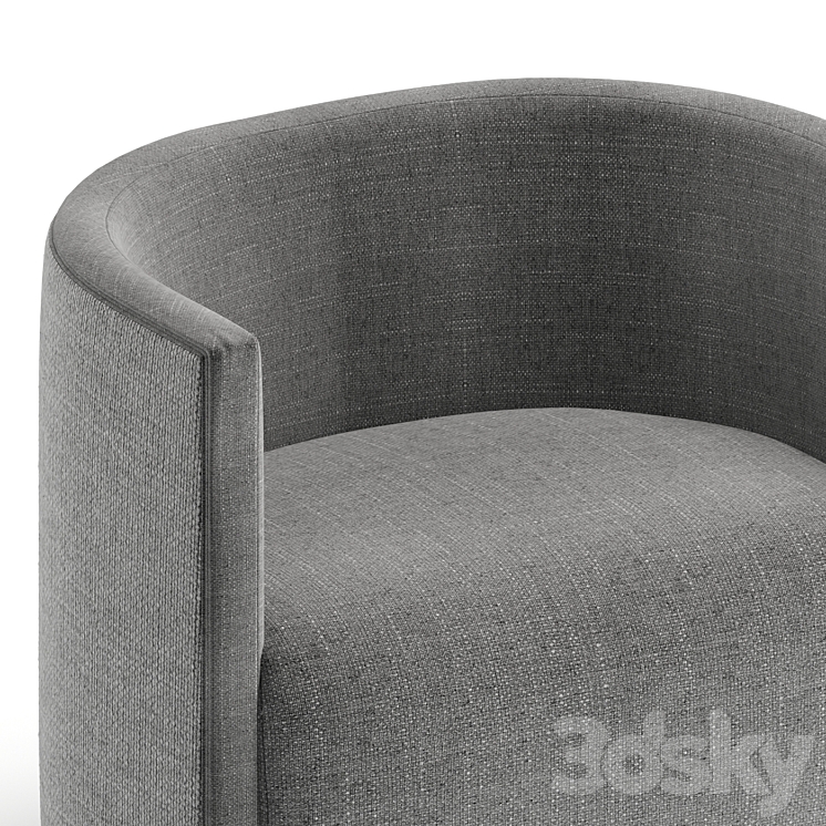 CONFIDENT RATTAN By Living Divani Fabric armchair with armrests 3DS Max - thumbnail 2