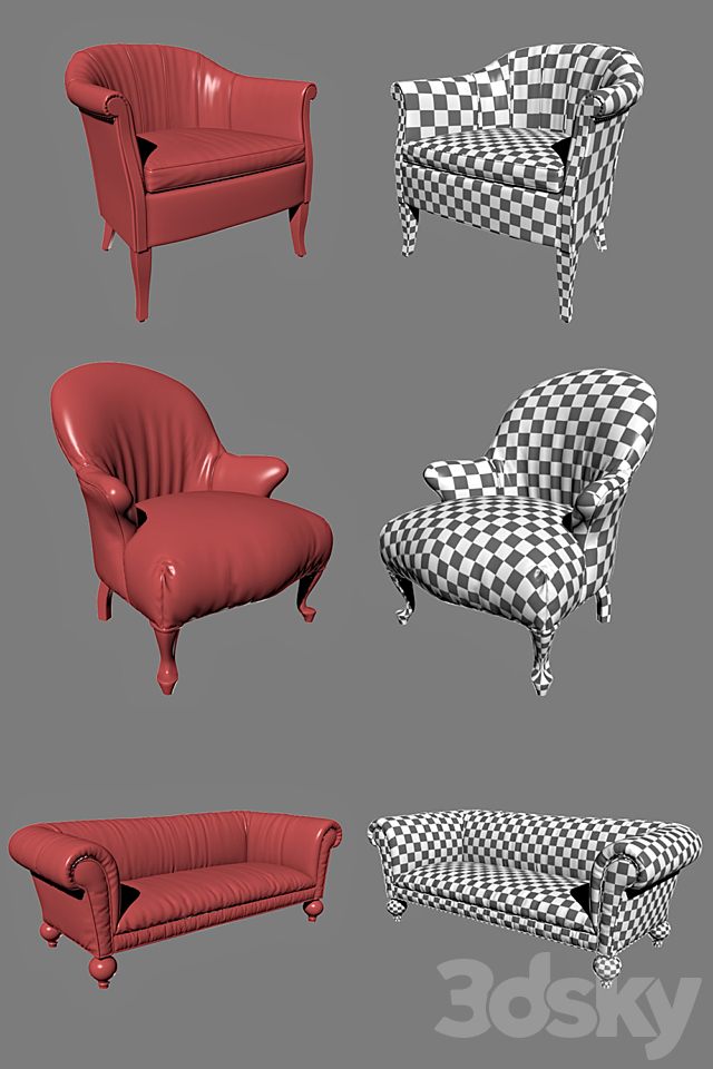 Contemporary Chair Pack – Set IV 3DSMax File - thumbnail 3