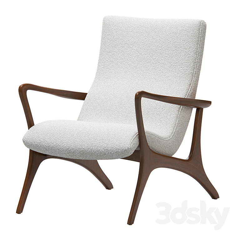 Contour Low Back Lounge Chair by Vladimir Kagan 3DS Max - thumbnail 1