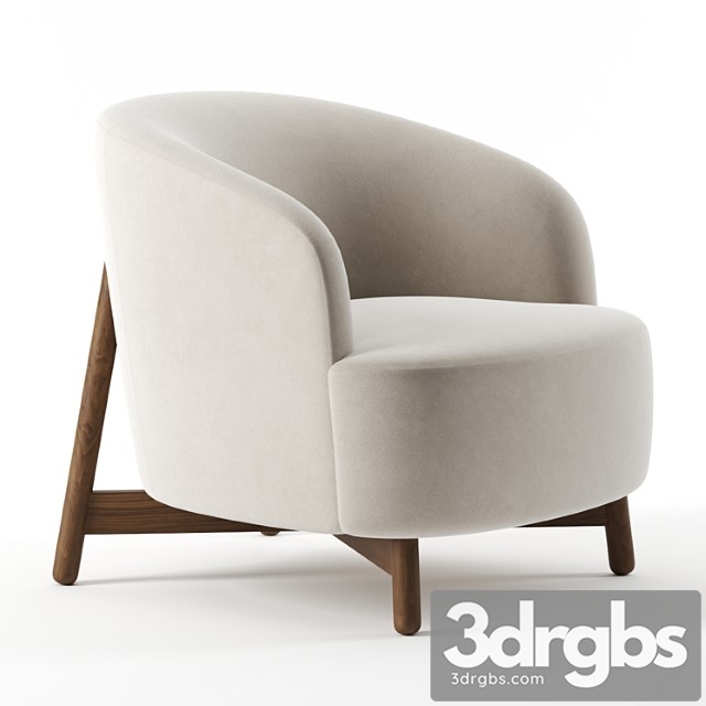 Copine Armchair By Porada 3dsmax Download - thumbnail 1