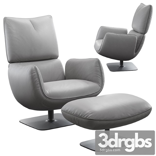 Cor jalis lounge leather ( vray+corona ) - thumbnail 1