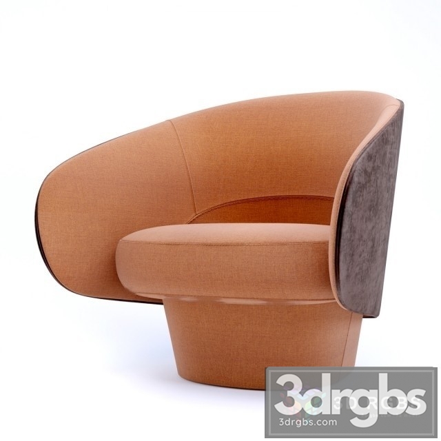 Cor Roc Easy Fabric Armchair 3dsmax Download - thumbnail 1