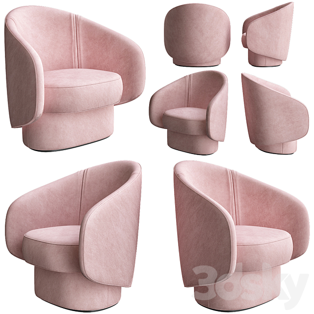 COR ROC Fabric easy chair 3ds Max - thumbnail 1