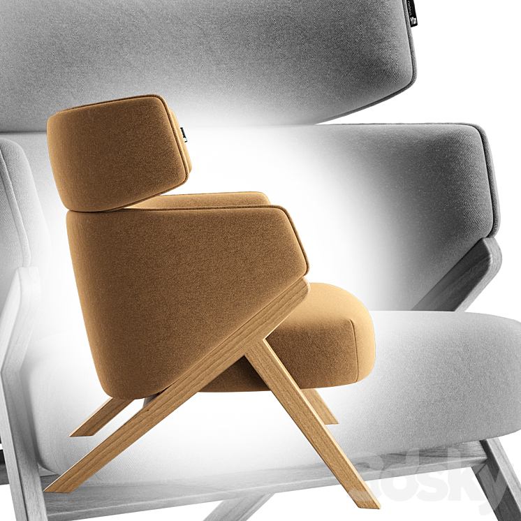 Cordial Armchair 3DS Max - thumbnail 2