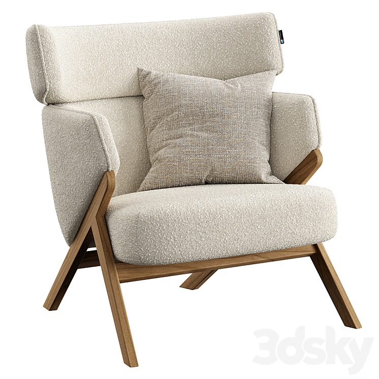 Cordial StudioF Armchair 3DS Max Model - thumbnail 1