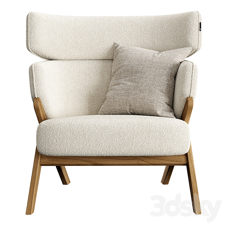 Cordial StudioF Armchair 3DS Max Model - thumbnail 2