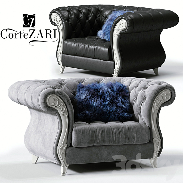 CorteZARI GABRIEL Armchair 3ds Max - thumbnail 1