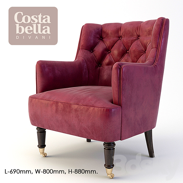 Costa Bella chair Candice 3DSMax File - thumbnail 1