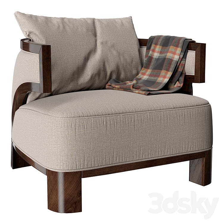 Costantini Pietro Villa armchair 3DS Max Model - thumbnail 1