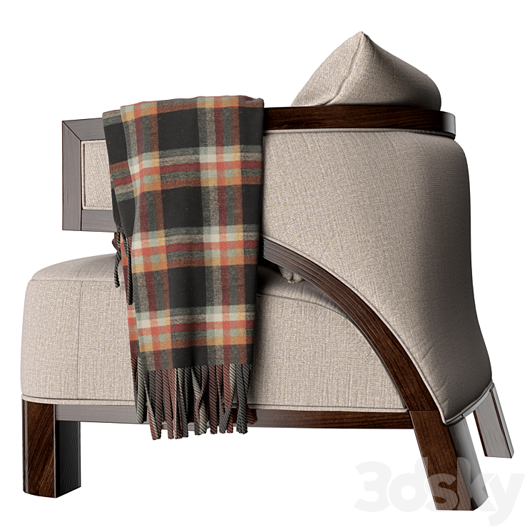 Costantini Pietro Villa armchair 3DS Max Model - thumbnail 2