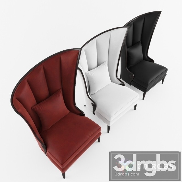 Courbure Droite Armchair 3dsmax Download - thumbnail 1