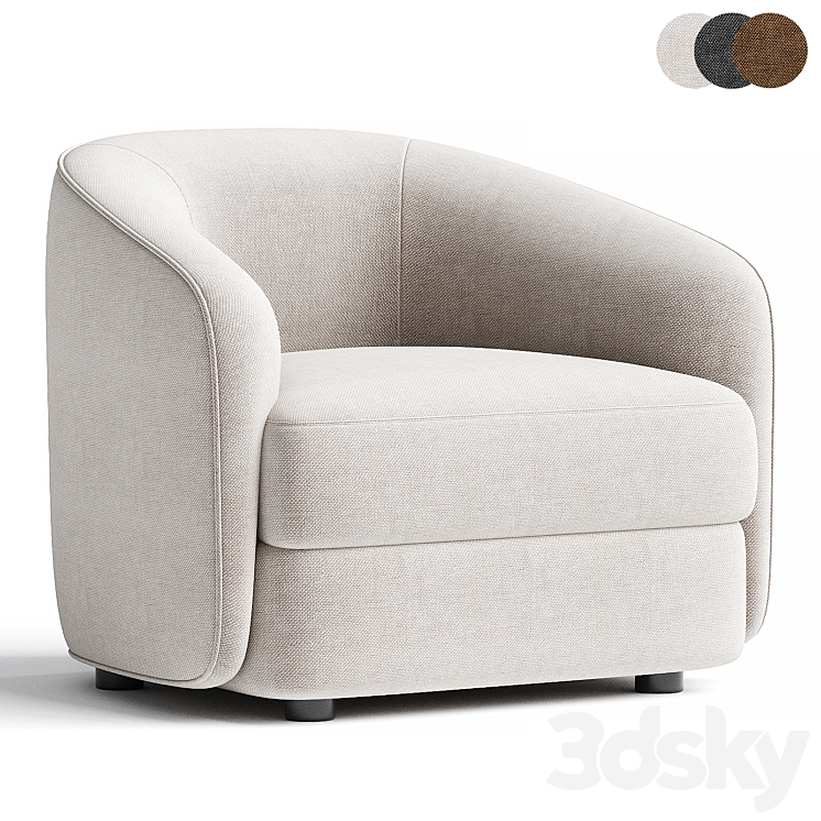 Covent Armchair 3DS Max Model - thumbnail 3