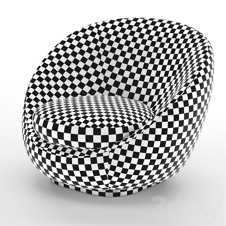 Cozy Swivel Chair 3DS Max - thumbnail 2