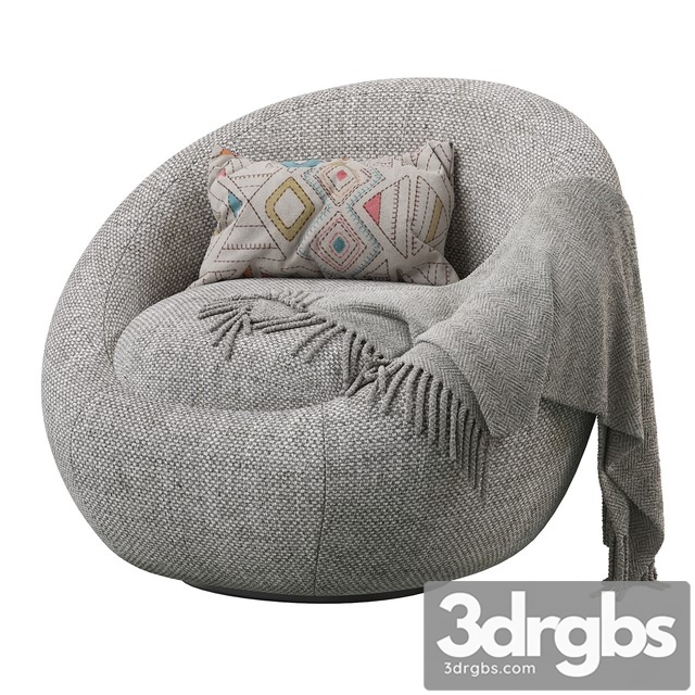 Cozy Swivel Chair 3dsmax Download - thumbnail 1