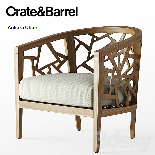 Crate and Barrel _ Ankara Chair 3ds Max - thumbnail 1