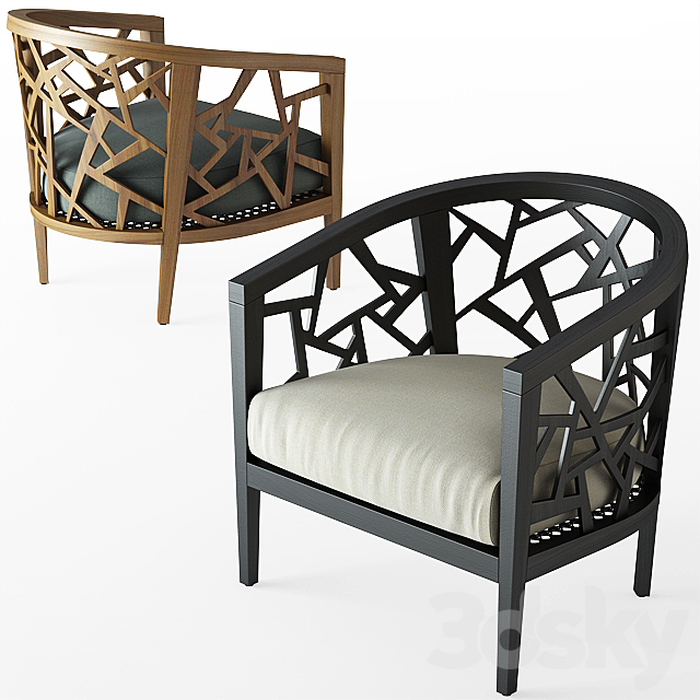 Crate and Barrel _ Ankara Chair 3ds Max - thumbnail 2