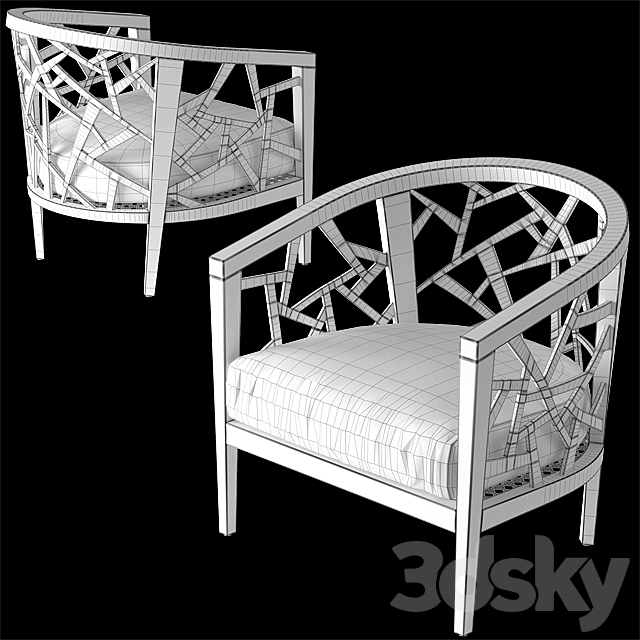 Crate and Barrel _ Ankara Chair 3ds Max - thumbnail 3