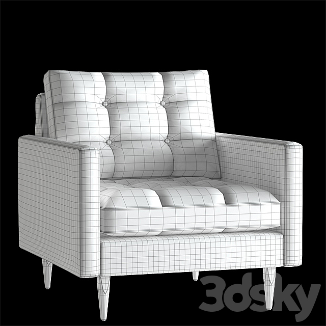 Crate and Barrel _ Petrie Chair 3DSMax File - thumbnail 3