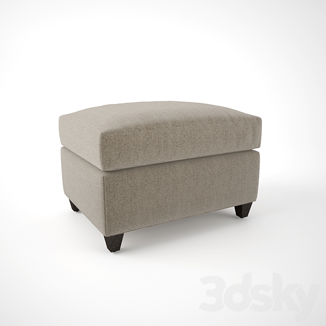 Crate and Barrel Dryden Chair and Ottoman 3ds Max - thumbnail 3