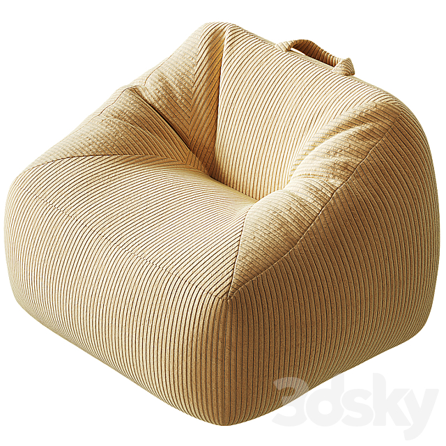 Crate and Barrel Kids Lounge Chair 3DS Max Model - thumbnail 3