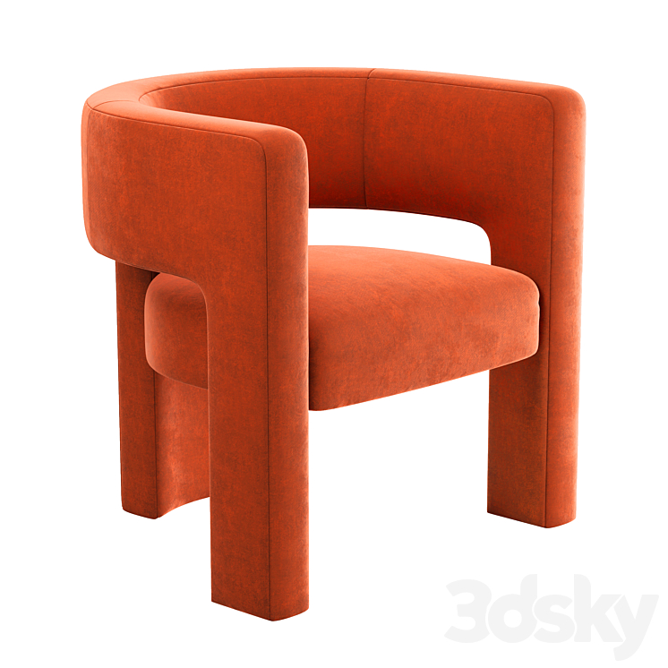 Crate and Barrel – Sculpt Chair 3DS Max - thumbnail 1