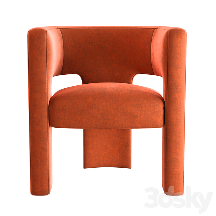 Crate and Barrel – Sculpt Chair 3DS Max - thumbnail 2