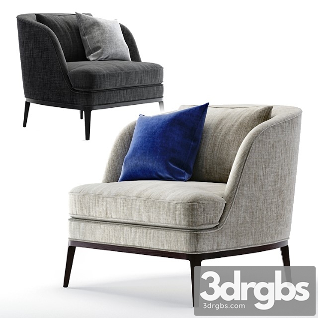 Crate and barrel seychelles wood trim chair 3dsmax Download - thumbnail 1