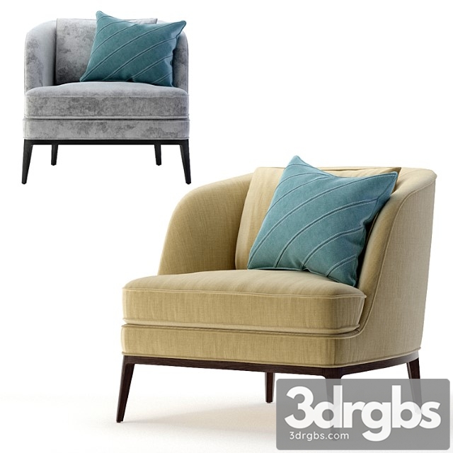 Crate and barrel seychelles wood trim chair_123 3dsmax Download - thumbnail 1