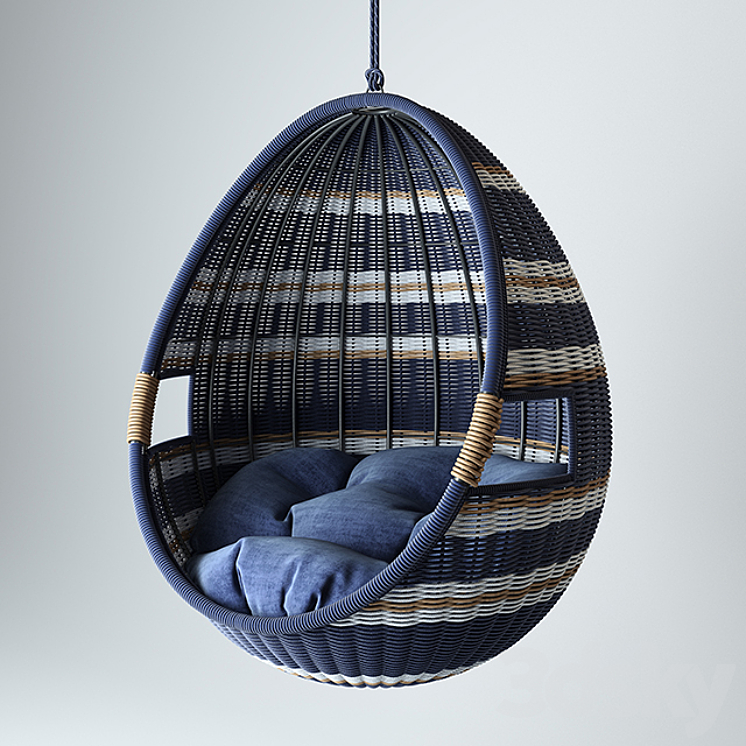 Crate and Barrel Swing Chair 3DS Max - thumbnail 1