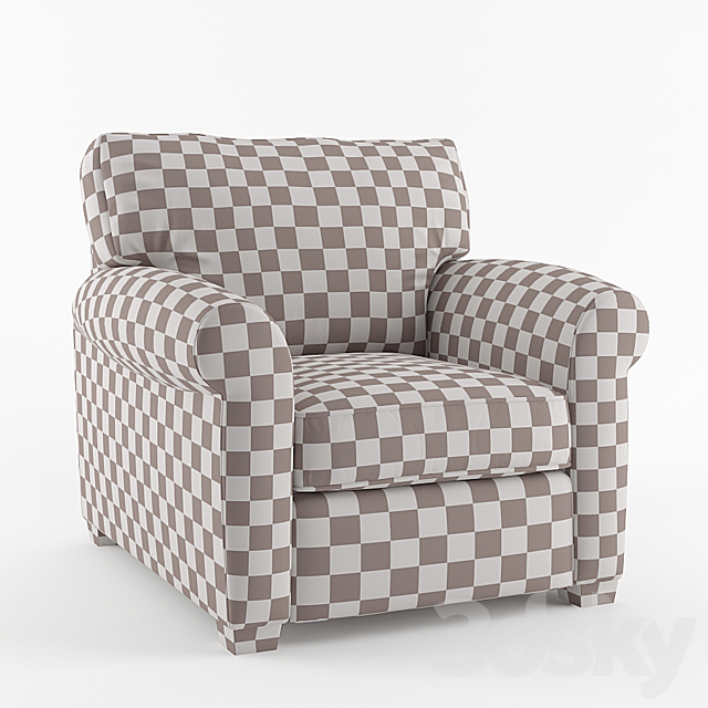 Crate & Barrel _ Carlton Leather Recliner 3ds Max - thumbnail 3