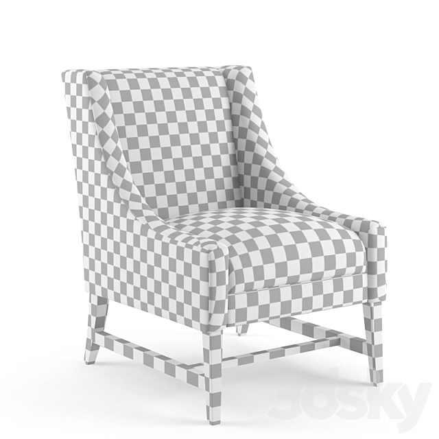 Crate & Barrel Armchair 3DS Max Model - thumbnail 3