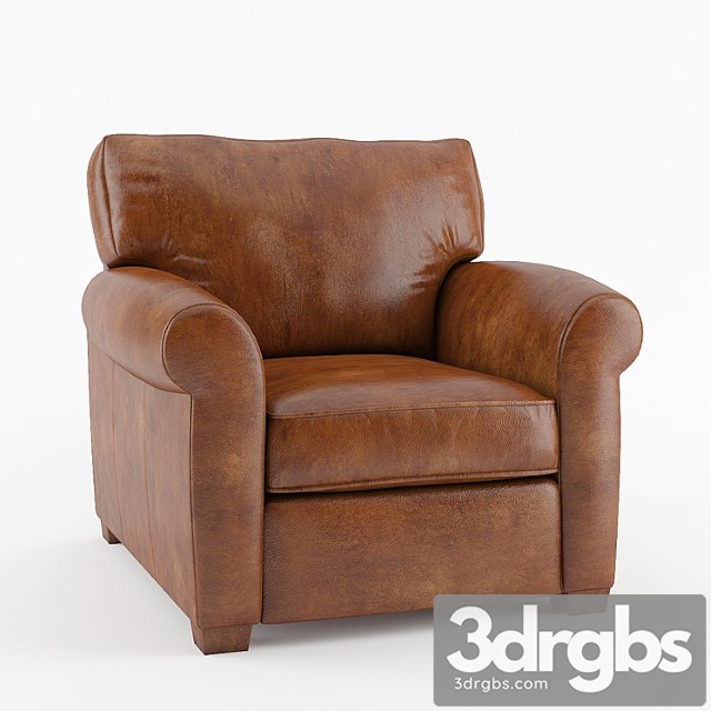 Crate Barrel Carlton Leather Recliner 3dsmax Download - thumbnail 1