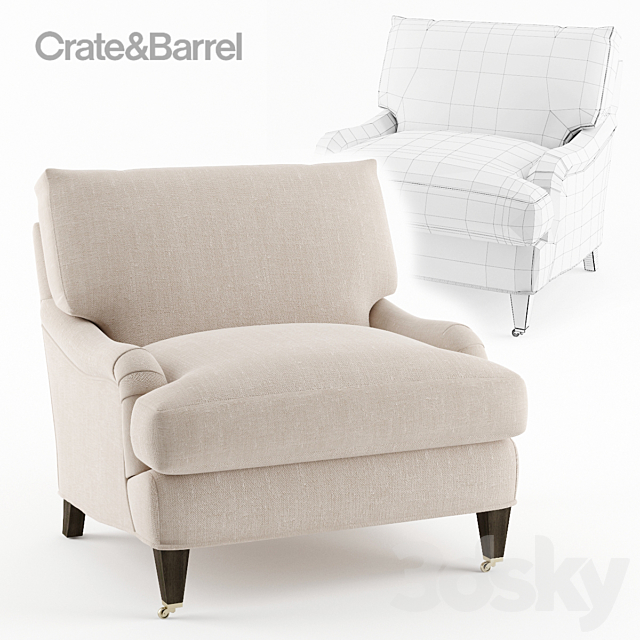 Crate & Barrel Essex Chair 3DSMax File - thumbnail 1