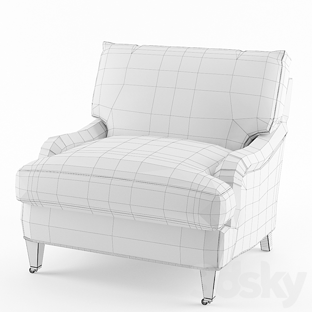 Crate & Barrel Essex Chair 3DSMax File - thumbnail 2