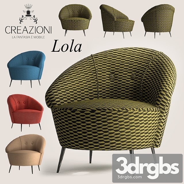 Creazioni Lola Armchair 3dsmax Download - thumbnail 1