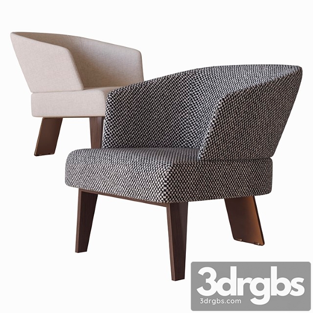 Creed Small Armchair Minotti 3dsmax Download - thumbnail 1